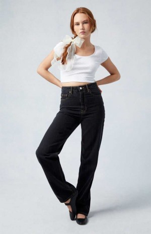 Dámské Kalhoty PacSun Eco Black '90s Boyfriend Černé | 52XTLWMYV