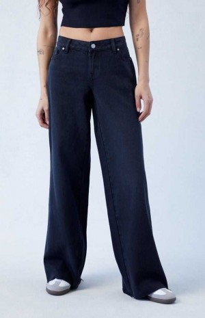 Dámské Kalhoty PacSun Eco Black Low Rise gy Černé | 78MJOFSGH