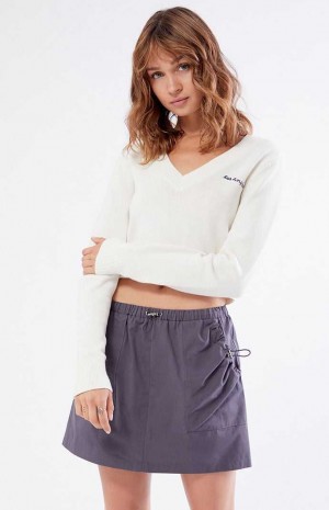 Dámské Kalhoty PacSun Gray Bungie Pocket Mini Skirt Šedé | 45WHJBIAO