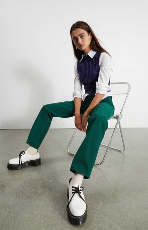 Dámské Kalhoty PacSun Green Corduroy Dad Zelene | 70TYDZNMV