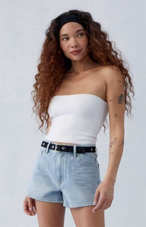 Dámské Kalhoty PacSun Light Indigo Glittery High Waisted Denim Festival Indigo | 80HISJFWC