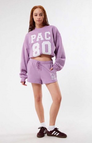 Dámské Kalhoty PacSun Pac 1980 Easy Sweat Fialové | 69QUFMXOK