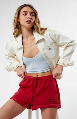 Dámské Kalhoty PacSun Pacific Sunwear Rolled Sweat Vínové | 81QJULOCZ
