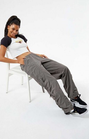 Dámské Kalhoty PacSun Ruched Low Rise Pull-On Šedé | 94ZBIWUAX