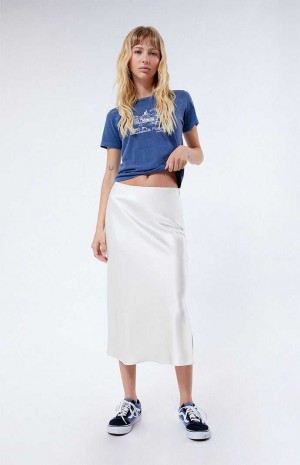 Dámské Kalhoty PacSun Satin Midi Skirt Béžový | 63AZPESIK