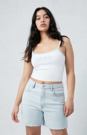 Dámské Kalhoty PacSun Stretch Light Indigo Curve Denim Dad Světle Indigo | 16OYNALQB