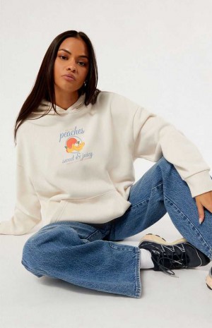 Dámské Mikina s Kapucí PacSun Peaches Hnědé | 83UOFWDVA