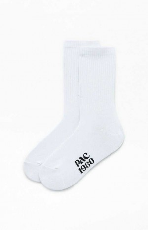 Dámské Ponožky PacSun PAC 1980 Crew Bílé | 89ATFKVLS