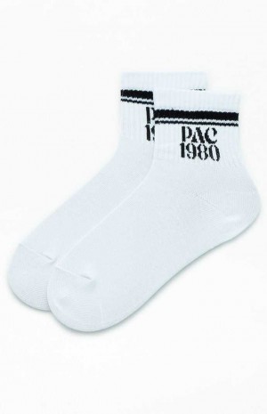 Dámské Ponožky PacSun PAC 1980 Quarter Bílé | 27ZGWNICK
