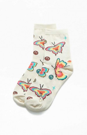 Dámské Ponožky PacSun Trippy Butterfly Crew Viacfarebný | 68LRDVQCE
