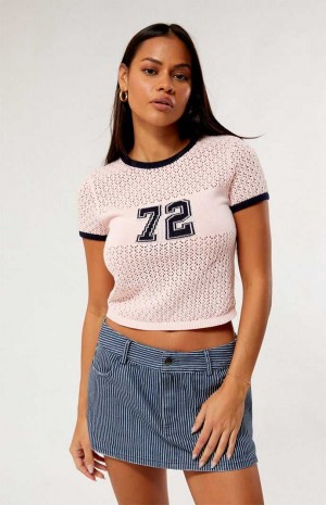 Dámské Svetry PacSun Maxine Sportovní Světle Růžové | 01HZTPXVK