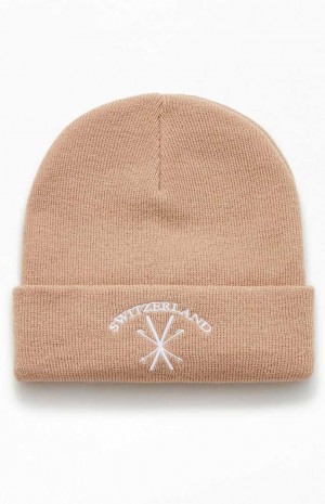Dámské Čepice PacSun Switzerland Hnědé | 40FOKQIAT