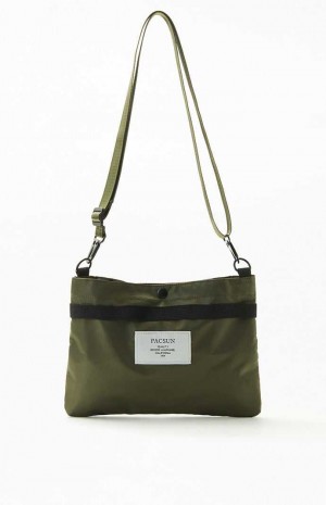 Pánské Crossbody Kabelka PacSun Utility Olivy Zelené | 20ICEWNXK