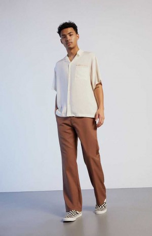 Pánské Kalhoty PacSun Bootcut Trouser Hnědé | 26JDUKTZL