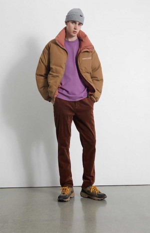 Pánské Kalhoty PacSun Brown Slim Chino Hnědé | 59OCMUQNX