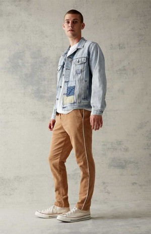 Pánské Kalhoty PacSun Corduroy Khaki Slim Hnědožlutý | 61BAIFQPD