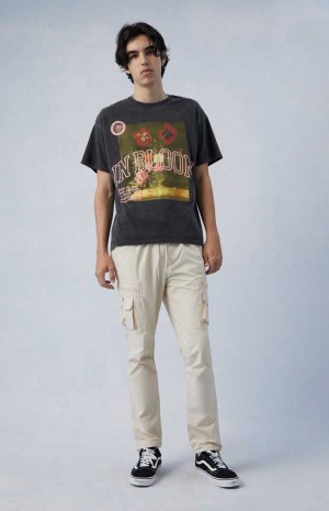 Pánské Kalhoty PacSun Eco Stretch Cream Slim Cargo Hnědožlutý | 47MKSNBEW