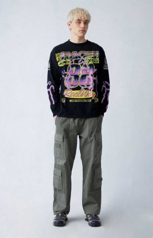 Pánské Kalhoty PacSun Olive Platene gy Cargo Olivy Zelené | 16GAPNDCX