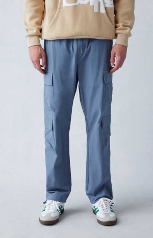 Pánské Kalhoty PacSun Performance Stretch Blue Rovný Cargo Blankyt | 74VYMGTOL