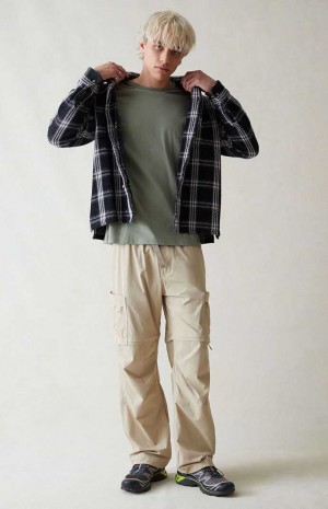 Pánské Kalhoty PacSun Performance Tan gy Zip Off Cargo Hnědé | 65LVQGNZK