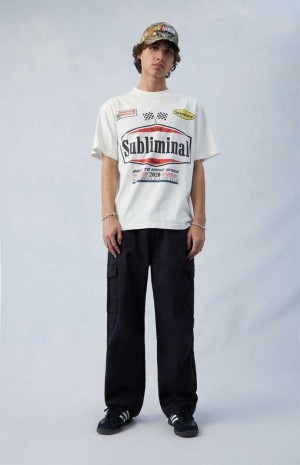 Pánské Kalhoty PacSun Stretch Platene Black gy Cargo Černé | 47MYHWDLU