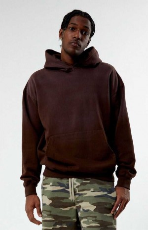 Pánské Mikina s Kapucí PacSun Brown Potassium Vintage Wash Hnědé | 69GHETSCF