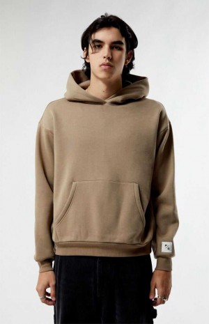 Pánské Mikina s Kapucí PacSun Desert Taupe Solid Šedé Hnědé | 58BCTYPXE