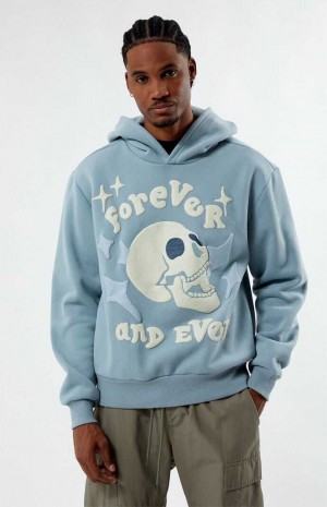 Pánské Mikina s Kapucí PacSun Forever Puff Šedé Blankyt | 54AOLYNBV