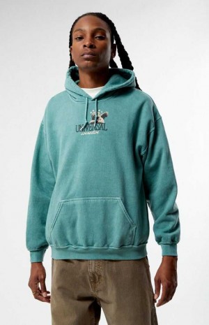 Pánské Mikina s Kapucí PacSun Universal Connection Zelene | 58XFLDJVQ