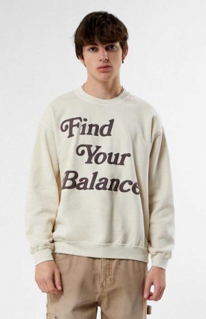 Pánské Mikiny PacSun Find Your Balance Crew Neck Hnědé | 07STVMUCD