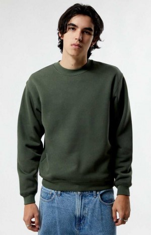 Pánské Mikiny PacSun Gray Solid Crew Neck Šedé | 72DQRZAKE