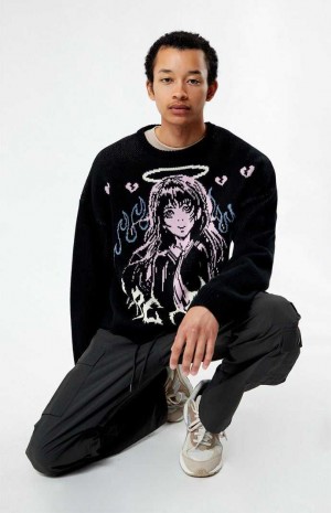 Pánské Svetry PacSun Rare Hearts Cropped Černé | 86LVYKIMA