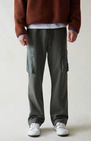 Pánské Teplákové Kalhoty PacSun Olive Cargo Olivy Zelené | 91REOLKSY