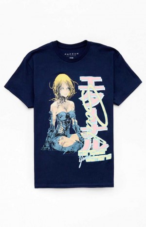 Pánské T-shirt PacSun Conquer Tmavě Blankyt | 25QGABEWF