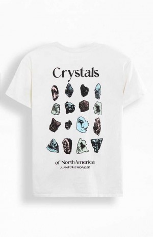Pánské T-shirt PacSun Crystals Bílé | 45KLFUBEV
