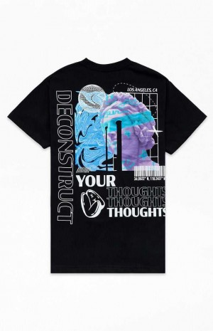 Pánské T-shirt PacSun Deconstruct Černé | 40QAUJEGR