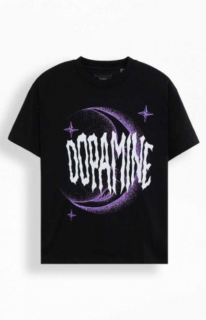 Pánské T-shirt PacSun Dopamine Embroidered Oversized Černé | 69DBHIZRT