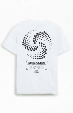 Pánské T-shirt PacSun Dreamer Bílé | 75QGJHVYM