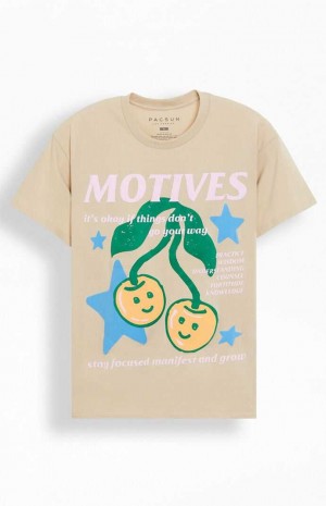 Pánské T-shirt PacSun Motive Hnědé | 15HRACYDU