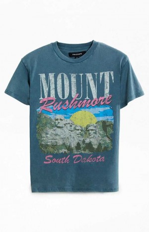 Pánské T-shirt PacSun Mount Rushmore Oversized Tmavě Blankyt | 60EKZFHCI