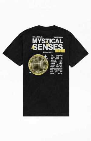 Pánské T-shirt PacSun Mystical Senses Oversized Černé | 90PYNSCMQ