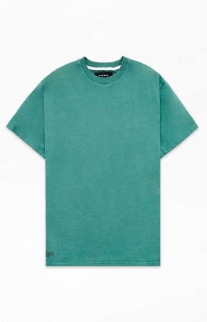 Pánské T-shirt PacSun Oversized Terry Zelene | 75HZXICQA