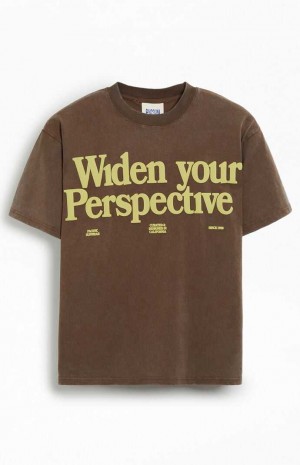 Pánské T-shirt PacSun POV Hnědé | 31NSWEGIR