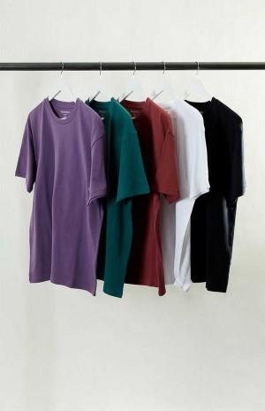 Pánské T-shirt PacSun PS Basics 3-Pack Reece Regular s Černé | 29HLXVQJG