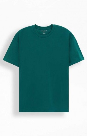 Pánské T-shirt PacSun PS Basics Green Reece Zelene | 96OSXQERH