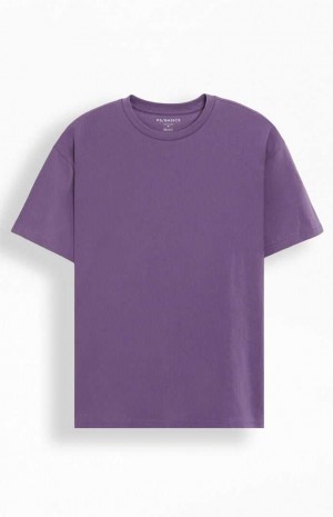 Pánské T-shirt PacSun PS Basics Purple Reece Fialové | 91AUKLVJQ