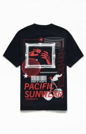 Pánské T-shirt PacSun Pacific Sunwear Coordinates Černé | 27LQBANOY