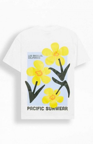 Pánské T-shirt PacSun Pacific Sunwear Floral Krém | 62PSULRDC