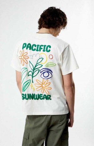Pánské T-shirt PacSun Pacific Sunwear Grafická Dept. Bílé | 29OVBRNPA