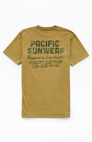 Pánské T-shirt PacSun Pacific Sunwear Quality Clothing Olivy Zelené | 83LSKCVBG